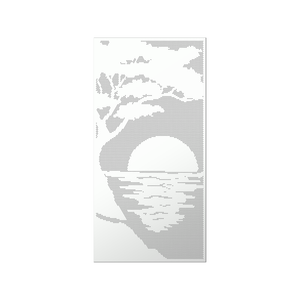 Walpix 2400 x 1200 x 3.0mm Perforated Aluminium Decorative Screen Flat Profile Sunset - White Satin