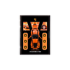 Elegant Collections Porsche Brick-Built Orange Wall Art