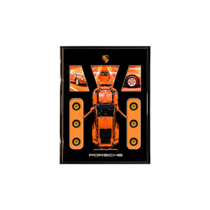 Elegant Collections Porsche Brick-Built Orange Wall Art