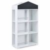 Costway Kid Bookshelf Wooden Toy Storage Organizer Chalkboard House Shape