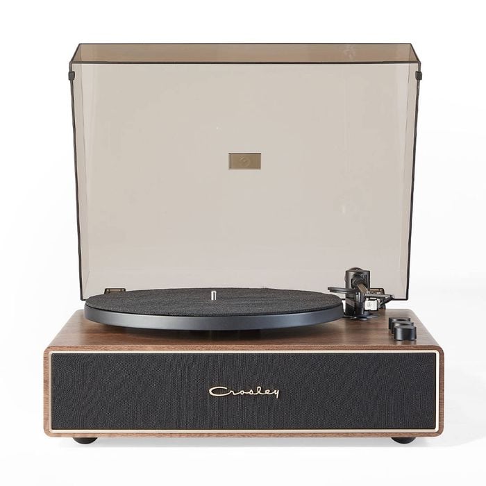 Crosley Stave 2-speed Bluetooth Record Player Turntable With Built-in Speakers, Walnut