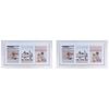 2PK Frankie & Me Wooden Collage 5x7'' Triple Picture Frame Home Decor White