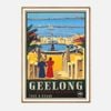 Galrie Vintage Geelong Victoria Australia Travel Poster by James Northfield Art Decor, Wood Frame, A0 84 x 119cm (33 x 47inch)