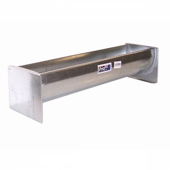 Ipetz Galvanised Poultry Trough Food Water Feeder 30 Inch