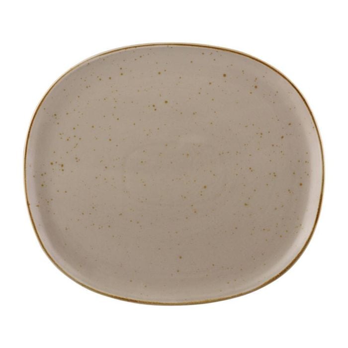 Sango Ora Avola Oval Couple Plates 335x295mm 4 Pack Dinnerware Ceramic Tableware