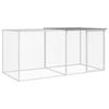 vidaXL Chicken Coop Chicken Cage Hen House with Roof Light Grey Galvanised Steel