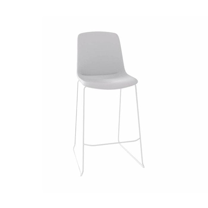 Olg Vista Rise Bar Stool White Shell Upholstered Seat And Back