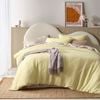 Vintage Design Homewares Queen Light Yellow Hugo Butter Cotton Gauze Quilt Cover Set