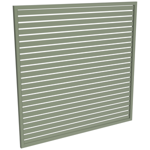 ProtectorAl 1001 - 2000 x 1001 - 2000mm Pale Eucalypt Horizontal 18mm Gap Aluminium Welded Slat Panel