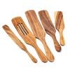 Catzon Teak Spurtle Spatula Set Of 5 Non Stick Cookware For Serving Stirring Mixing