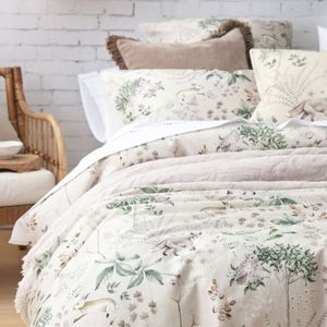 MM Linen 300TC Briar Whimsical Woodland Print Quilt Duvet Cover Set Super King