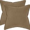 Gioia Casa Twin-pack Linen-cotton Blend European Pillowcases - Tan, 65cm × 65cm