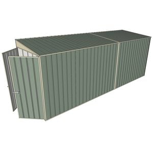 Build-a-Shed 1.5 x 5.2 x 2m Skillion Shed without Side Doors - Green