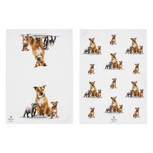 Ashdene Puppy Love Set Of 2 Tea Towels