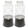 Rink Drink Glass Drinks Dispensers with Tap & Black Bucket Stand - 8.7L - Pack of 2