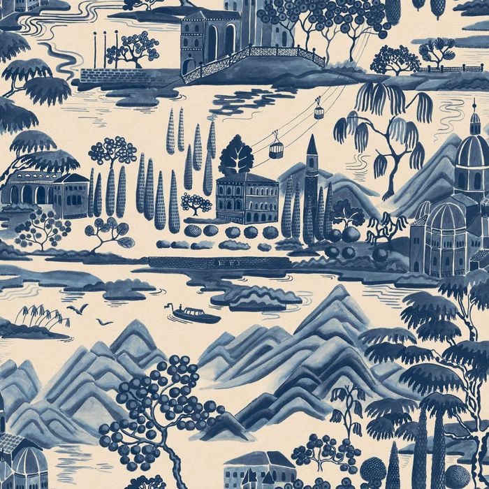 Wallpaper Trader Lake Como Wallpaper Roll 10.05m X 53cm, Blue
