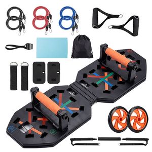 Centra Push Up Board Foldable 10 In 1 Resistance Bands Home Gym Equipment