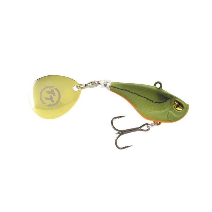 TT Lures Flashpoint+ 47mm Tail Spinner Vibe Lure - Matte Olive