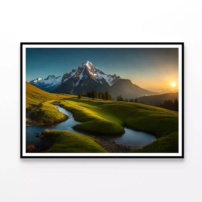 Sunrise over the Mountains  Print 100% Australian Made 120x90cm  (Poster)