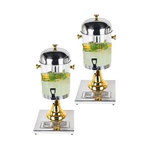 SOGA 2 Pack Beverage Dispenser Single 8L Stainless Steel Drink Container