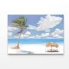 Beach Hut And Coconut Tree  Print 100% Australian Made 50 x 40cm  (Acrylic)