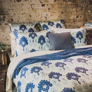 Bambury Queen Bed Linen Quilt Cover Set Lavinia Soft Woven Home Decor Bedding