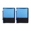 2x Marbig 2 O-ring Zipper Binder W/ Storage A4 File Document Organiser 25mm Blue