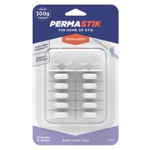 Permastik Small Cable Clips - 12 Pack