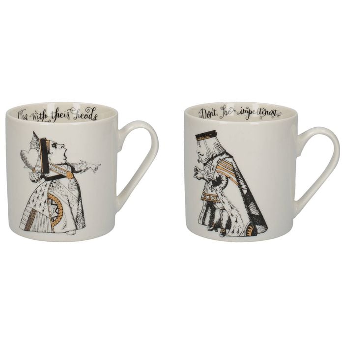 Mikasa X V&a Alice Wonderland Set Of 2 His & Hers Mugs 350ml