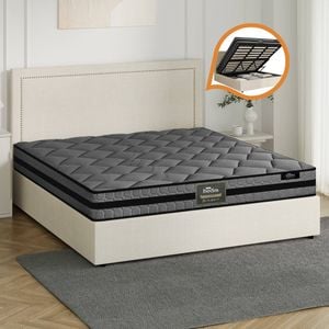 Oikiture Bed Frame King Mattress Set Gas Lift ADI