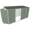 Build-a-Shed 1.5 x 3.7 x 2m Double Sliding Side Door Skillion Shed - Green