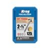 Kreg 64mm Zinc Coarse Thread MaxiLoc Head Pocket-Hole Screws - 125 Pack