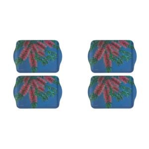 2x 2pc Ashdene Native Flora Bottle Brush Serving Platter Scatter Tray