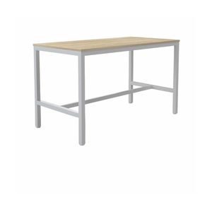 Olg Axis Bar Leaner White Frame New Oak Ravine Top L3000mm X W750mm