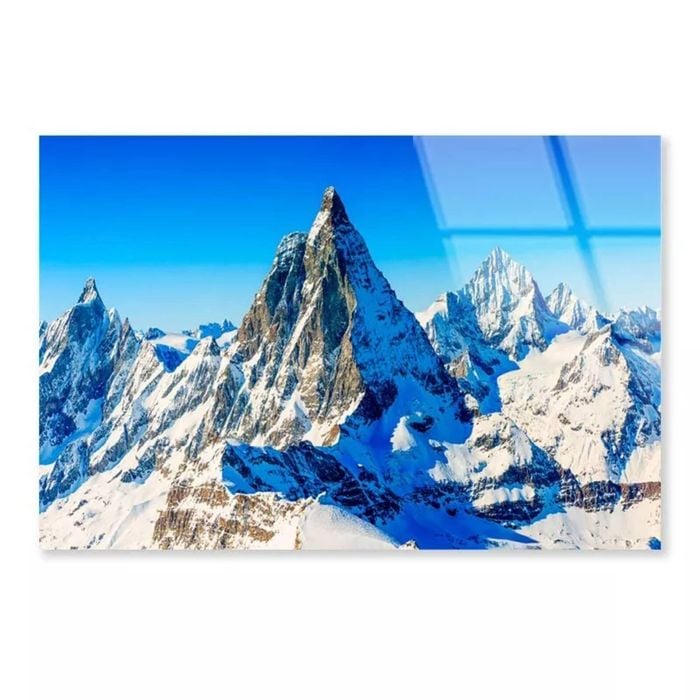 Snow With Mountain View  Print 100% Australian Made 150 x 100cm  (Acrylic)