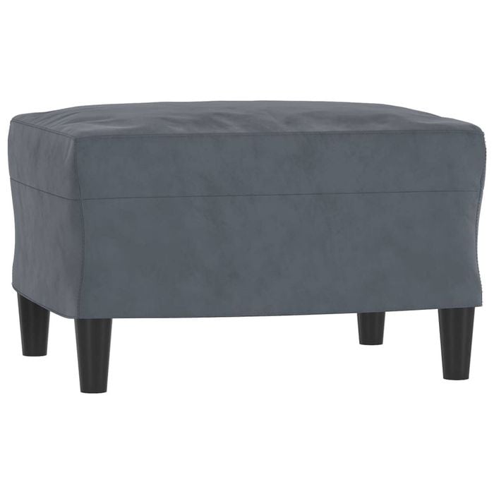 vidaXL Footstool Dark Grey Velvet Ottoman Footrest Living Room Sofa Stool