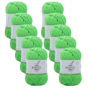 10pk Malli Super Blend Basic Crochet Knitting Yarn 8ply 100g 16x9cm Shamrock