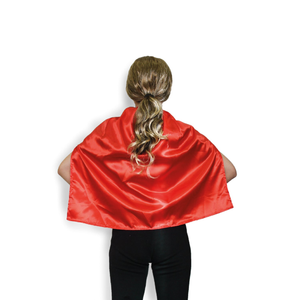 SHORT CAPE Kids Childrens Party Costume Vampire Coat School Team Colours Red