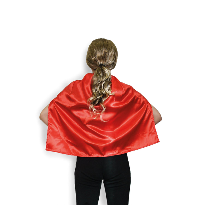 SHORT CAPE Kids Childrens Party Costume Vampire Coat School Team Colours Red