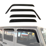 AUSGO Luxury Weather Shields for Jeep Wrangler JK Series 4Door 2007-2018 Weathershields Window Visors Wind Deflectors