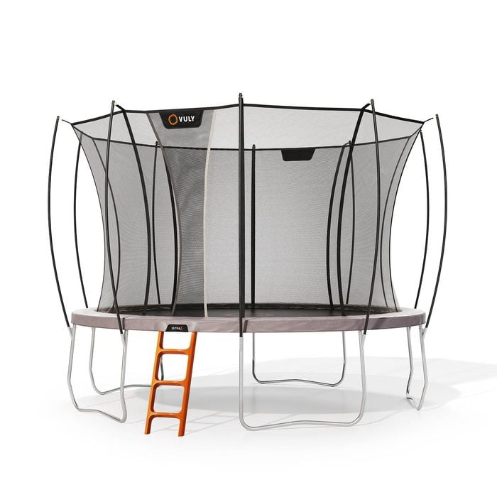 VULY Ultra 2 Large 12ft Trampoline with Enclosure - Round Kids Trampolines Bundle With Ladder