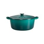 Baccarat Le Connoisseur Limited Edition Cast Iron Round French Oven /6.3L  29cm/6.3L  - Teal