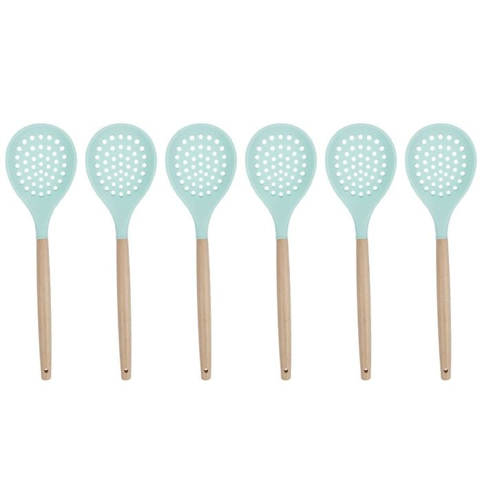 6PK Urban Kitchen Silicone Skimmer Mint Green 32.5x9cm Efficient Design