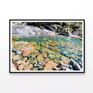 Rocky Area with Water, Rocks  Print 100% Australian Made 90x60cm  (Poster)