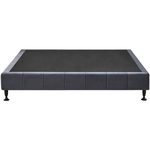 Waylon Velvet King Bed Base - Dark Grey