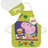 Peppa Pig Green Yum Kids Baking Apron And Chef's Hat Set
