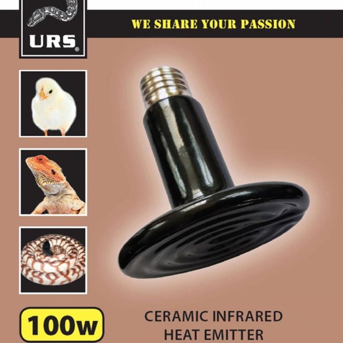 Urs Oz Black Ceramic Heat Globe Ceramic Infrared Heat Emitter 100w