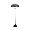 G&g Dragonfly Tiffany Floor Lamp - Blue