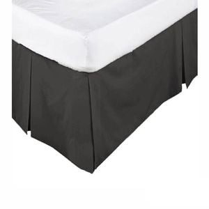 Kingdom Box Pleated Valance Black - King Single