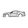 Ignite Laser Ford Mustang Shelby GT500 Silhouette Metal Wall Art Rustic Metal 47inch/120cm